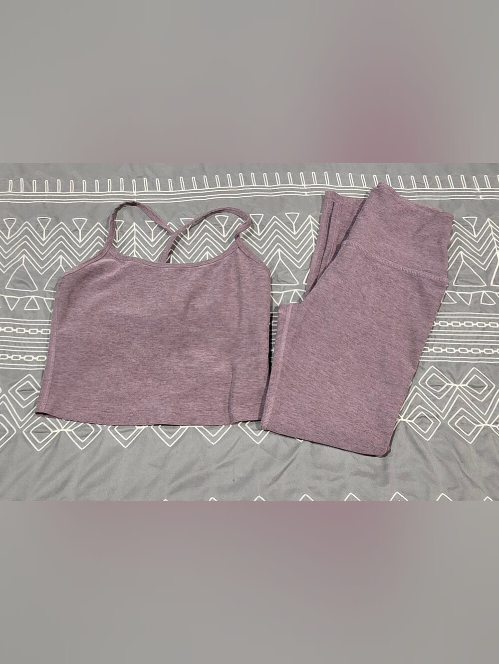Beyond Yoga Spacedye Racerback Tank And High Waisted Leggings Size Small